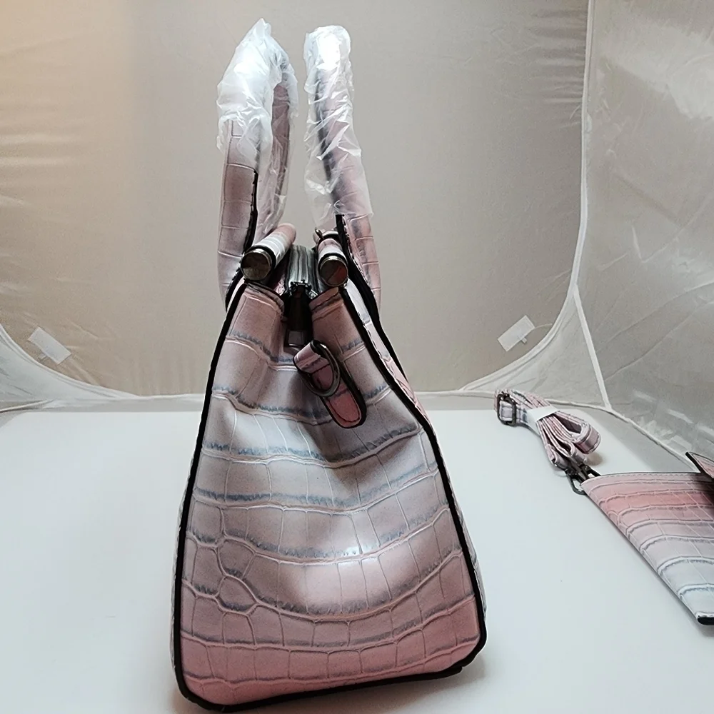 Crocodile Embossed Handbag
